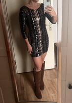 Sequin glitter jurk zwart-goud-zilver, Kleding | Dames, Jurken, Maat 38/40 (M), Zwart, Ophalen of Verzenden, Zo goed als nieuw