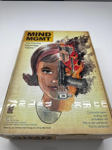 Mind MGMT – The Psychic Espionage “Game. Boardgame / bordspe beschikbaar voor biedingen