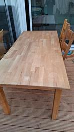 eetkamertafel en 4 stoelen, Ophalen, Gebruikt, 200 cm of meer, Vijf personen of meer