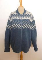 70% wol mooi print vest made in Denmark! XL, Kleding | Dames, Verzenden, Zo goed als nieuw, Maat 46/48 (XL) of groter, Blauw