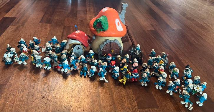Vintage Smurfen Collectie Schleich Peyo, Verzamelen, Smurfen, Gebruikt, Verschillende Smurfen, Ophalen of Verzenden