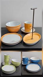Arzberg Tric Serviesdelen - Blauw, Groen, Oranje, Gebruikt, Ophalen of Verzenden, Bord(en), Effen