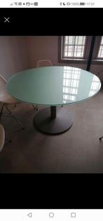 Ronde tafels met glasplaat, Huis en Inrichting, Tafels | Eettafels, Glas, 100 tot 150 cm, 100 tot 150 cm, Rond
