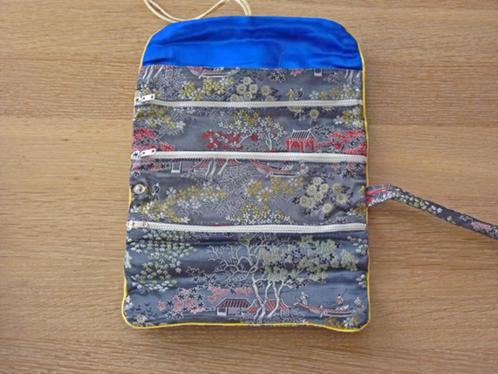 Handige sieradenrol, m.n. voor vakantie, Sieraden, Tassen en Uiterlijk, Kettingen, Zo goed als nieuw, Overige materialen, Blauw