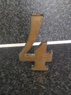 Huisnummer 4 van messing., Doe-het-zelf en Verbouw, Metalen, Ophalen of Verzenden, Koper of Messing