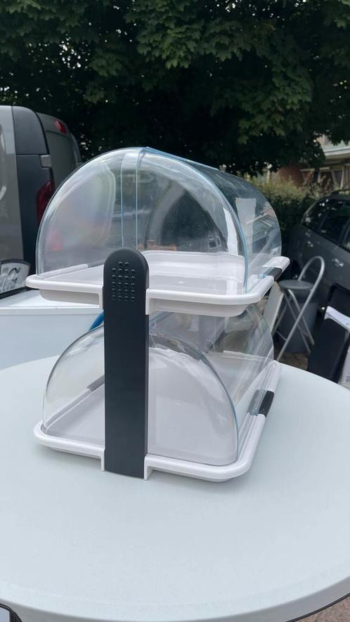 2-Laags Etagère / Vitrine - Zo Goed Als Nieuw, Huis en Inrichting, Woonaccessoires | Etagères, Zo goed als nieuw, Ophalen of Verzenden