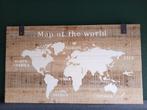 Houten schilderij map of the world, Ophalen, Zo goed als nieuw