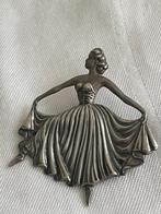 Vintage zilveren Broche : Ballerina, Ophalen of Verzenden, Gebruikt, Zilver, Zilver