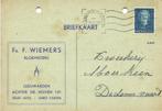 Fa. F. Wiemers, Bloemisterij, Leeuwarden - 04.1951 - briefka, Ophalen of Verzenden, Briefkaart