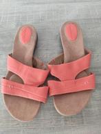 Hush Puppies zalmkleurige dames instap slippers (leder), Slippers, Hush Puppies, Ophalen of Verzenden, Zo goed als nieuw