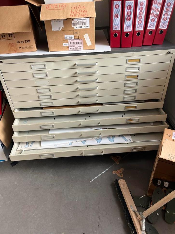 A0 Ladekast met 10 Laden, Huis en Inrichting, Kasten | Roldeurkasten en Archiefkasten, Gebruikt, 100 tot 150 cm, 75 cm of meer