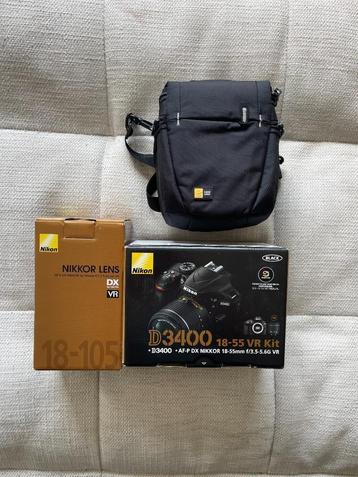 Nikon D3400 digitale camera incl. Nikkor Lens 18-105mm beschikbaar voor biedingen