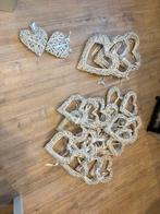 Decoratie rieten harten feest bruiloft, Ophalen, Zo goed als nieuw