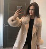 Kasjmier vossen bont jas S/M, Kleding | Dames, Jassen | Winter, Verzenden, Nieuw, Zwart