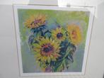 Zeefdruk zonnebloemen kunstwerk Valeria Loukachova, Ophalen of Verzenden