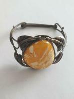 Mooie Zilveren 925 armband met barnsteen, Verzenden, Zilver, Armband, Met edelsteen