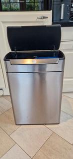 Simple Human Afvalbak Recycle, Huis en Inrichting, Woonaccessoires | Prullenbakken, Ophalen, Gebruikt, 50 tot 75 cm, Rvs