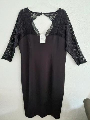 Nieuw onder de kniel.111cm Jurk 3/4 mouw Yessica 42/44 zwart beschikbaar voor biedingen