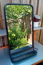 Grote industriële wandspiegel met plankje, Ophalen, Minder dan 50 cm, Zo goed als nieuw, Minder dan 100 cm