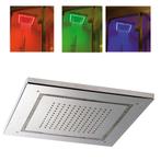 Foresti & Suardi RVS regendouch vierkant met verlichting RGB, Ophalen of Verzenden, Nieuw, Rvs, Douche