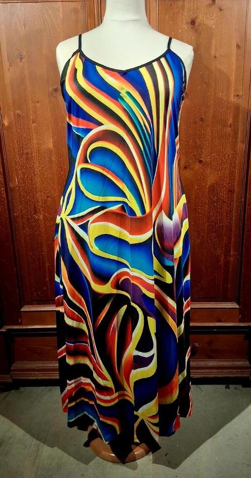 prachtige kleurige lange zomerjurk 46/48, Kleding | Dames, Grote Maten, Nieuw, Jurk, Ophalen of Verzenden