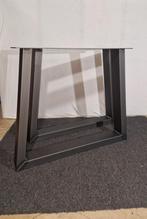 Trapeze-vorm stalen tafelpoot blank gelakt (set), Ophalen, Tafelpoot, Stoer, Nieuw