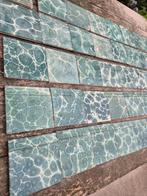 39 stuks antieke muur plinten, gemarmerd groen wit, Ophalen
