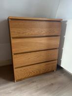 Malm Ladenkast 80x100cm - eiken, Ophalen, 50 tot 100 cm, Zo goed als nieuw, Met lade(s)