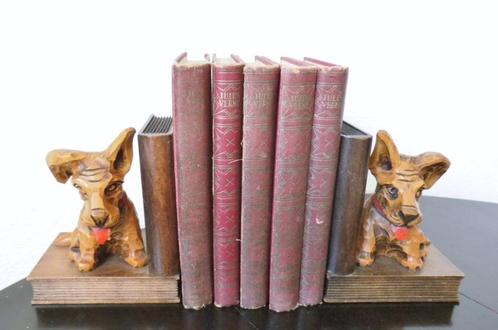 Twee vintage boekensteunen Yorkshire terrier., Antiek en Kunst, Antiek | Woonaccessoires, Ophalen of Verzenden