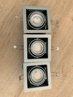 3x inbouw led spots lampen, Ophalen of Verzenden, Zo goed als nieuw, Metaal of Aluminium, Inbouw