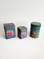 Set vsn 3 brocante blikken trommels izgs vintage spulletjes, Verzamelen, Blikken, Ophalen of Verzenden, Zo goed als nieuw, Overige