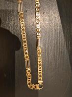 Gouden Koningsketting 14krt (585) met witgouden schakels, Ophalen, Zo goed als nieuw, Goud, Goud