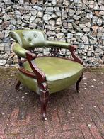 Antieke leren Victoriaanse kapiteinsstoel, Antiek en Kunst, Antiek | Meubels | Stoelen en Banken, Ophalen