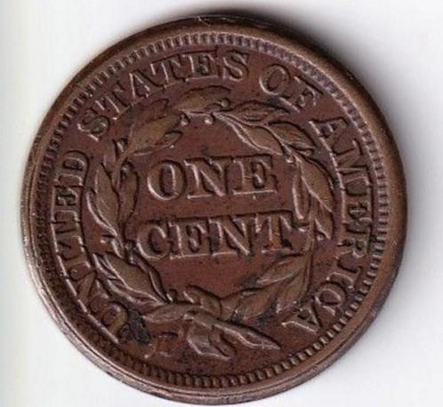 Verenigde Staten 1 Braided Hair Large Cent 1849 (VF), Postzegels en Munten, Munten | Amerika, Losse munt, Noord-Amerika, Verzenden