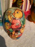 #pasen Oude Vintage Paasei met Muzikale Kuikens, Diversen, Pasen, B, T, Ophalen of Verzenden, Zo goed als nieuw