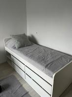 IKEA SLÄKT Eenpersoonsbed (90x200) met Veel Opbergruimte, Huis en Inrichting, Ophalen, 90 cm, Eenpersoons, Wit