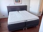 Swiss sense electrische boxspring + topper, Blauw, 210 cm, Tweepersoons, Ophalen of Verzenden