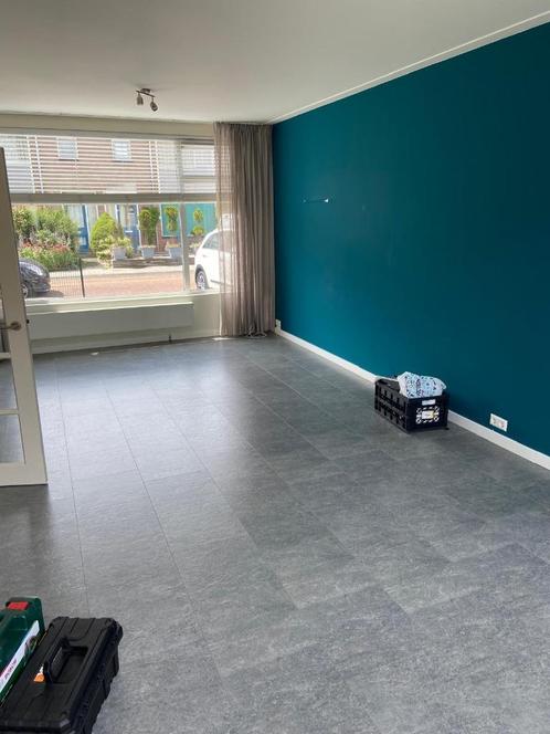 PVC vloer (grijs) gebruikt, Huis en Inrichting, Stoffering | Vloerbedekking, Gebruikt, Overige typen, Grijs, 25 tot 50 m², Ophalen