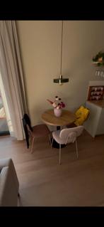 Retro hanglamp groen glas en goud, Huis en Inrichting, Ophalen, Glas, Minder dan 50 cm