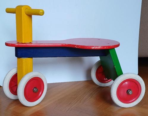 Vintage Zweeds houten loopfietsje, Kinderen en Baby's, Speelgoed | Buiten | Voertuigen en Loopfietsen, Gebruikt, Loopfiets, Ophalen of Verzenden