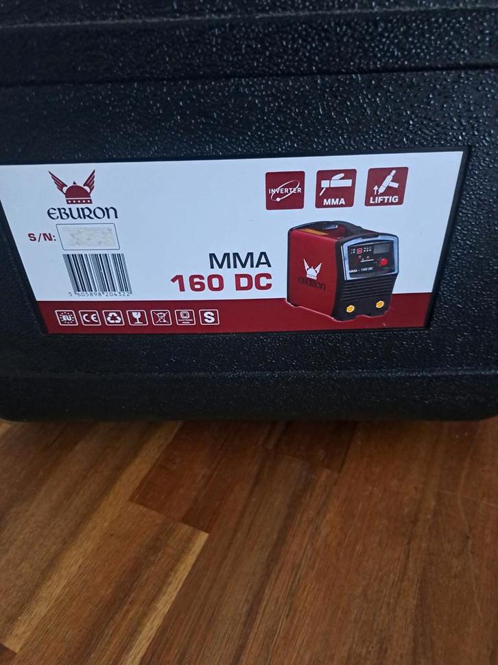 Eburon MMA 160 DC Lasapparaat - Compleet!, Doe-het-zelf en Verbouw, Gereedschap | Lasapparaten, Nieuw, Inverter, 150 tot 250 ampère