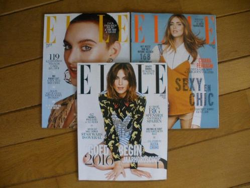 ELLE - 3 stuks -, Boeken, Tijdschriften en Kranten, Zo goed als nieuw, Damesbladen, Ophalen of Verzenden