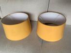 Set van twee gele lampenkappen (35cm), Ophalen, Gebruikt, Overige kleuren, 25 tot 50 cm