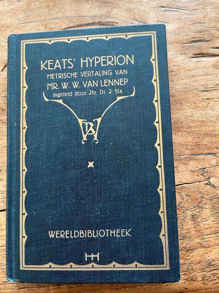 Keats - Hyperion, vertaling van Lennep, 1927, Boeken, Literatuur, Gelezen, Nederland, Ophalen of Verzenden
