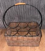 Vintage Flessenmand voor 6 flessen, Overige materialen, Gebruikt, 5 tot 15 flessen, Ophalen of Verzenden