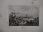 040 / Amersfoort van de Appelweg Gezien Staalgravure 1860, Antiek en Kunst, Ophalen of Verzenden