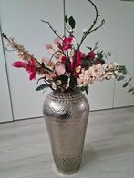Mooie grote vaas met bloemen, Ophalen of Verzenden, Zo goed als nieuw