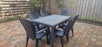 Tafel met 6 stoelen, Tuin en Terras, Ophalen of Verzenden, Zo goed als nieuw