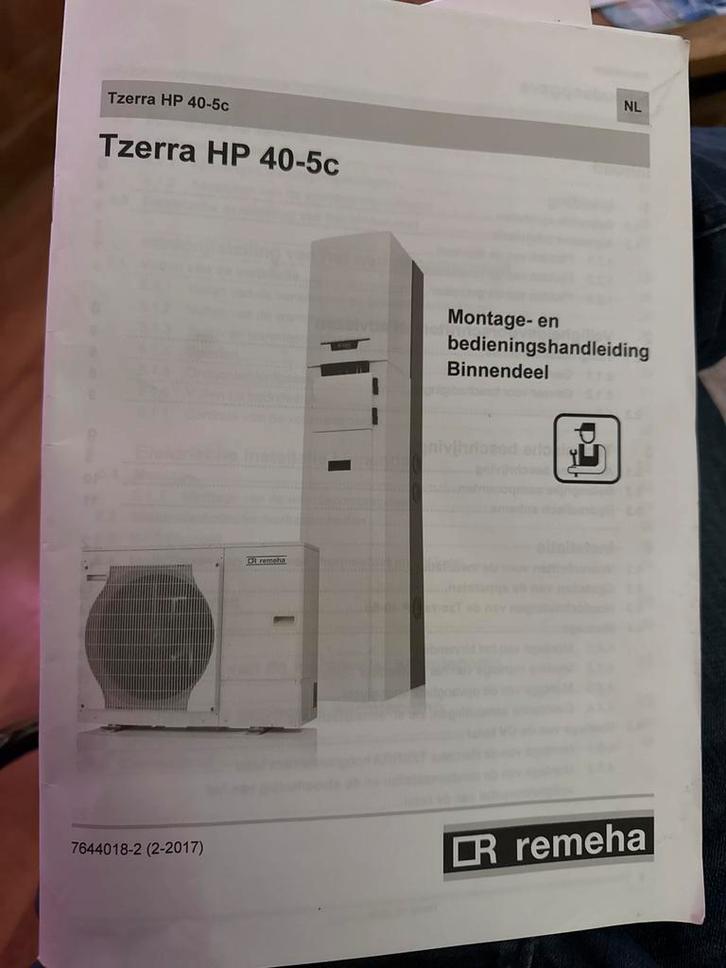 Remeha Tzerra hp 40-5C warmtepomp met Tzerra plus cw4, Doe-het-zelf en Verbouw, Verwarming en Radiatoren, Gebruikt, Cv-ketel of Combi-ketel