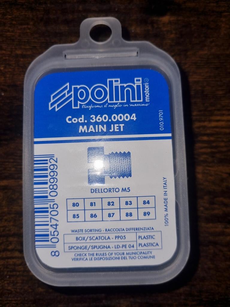 Nieuwe Polini Sproeier Set Dellorto M5 (80-89), Fietsen en Brommers, Brommeronderdelen | Algemeen, Ophalen of Verzenden, Nieuw